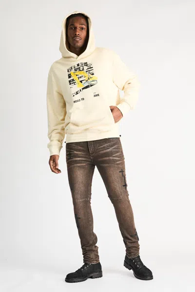 Rta Bryant Cross-patch Skinny Jeans In Brown