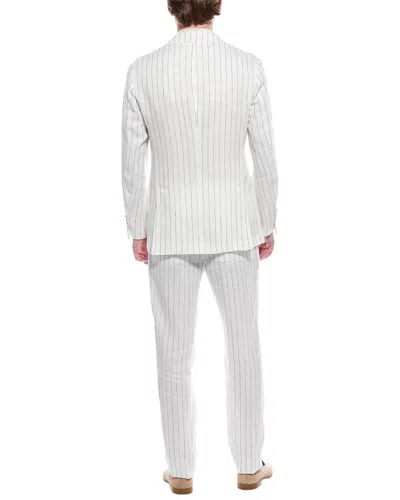 Brunello Cucinelli Pinstripe-pattern Double-breasted Blazer In Gray