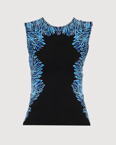 Ulla Johnson Aylin Knitted Jacquard Tank Top In Blue