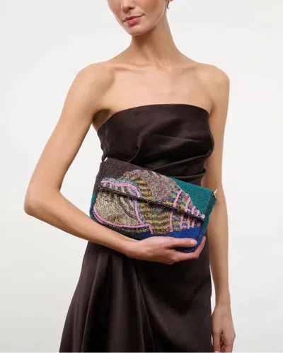 Staud Timmy Convertible Shoulder Bag Conch Shell In Blue
