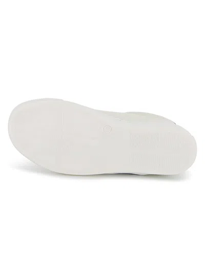 Chloé Kids Logo Scalloped Leather Sneakers In White