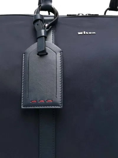 Kiton Duffle Bag In Blue