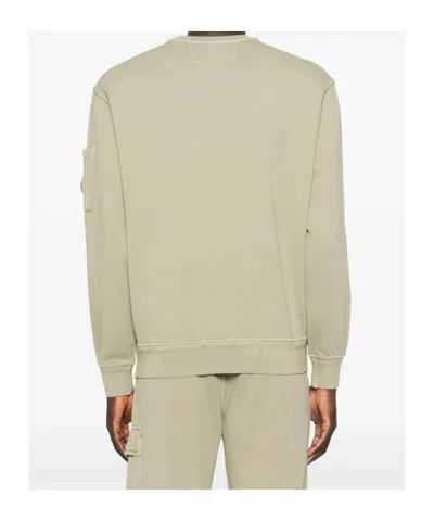 C.p. Company C.p.company Crew Neck Sweatshirt With Logo Patch In Brown