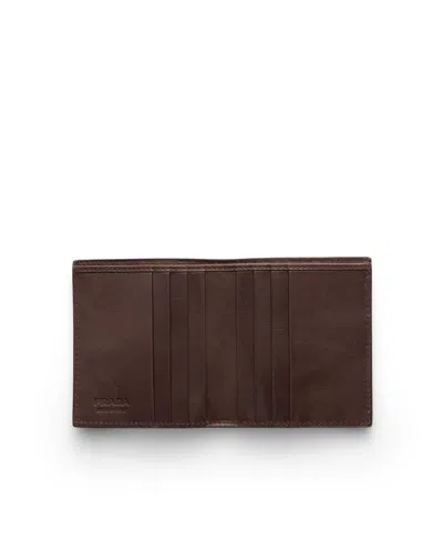Prada Leather Wallet In Brown