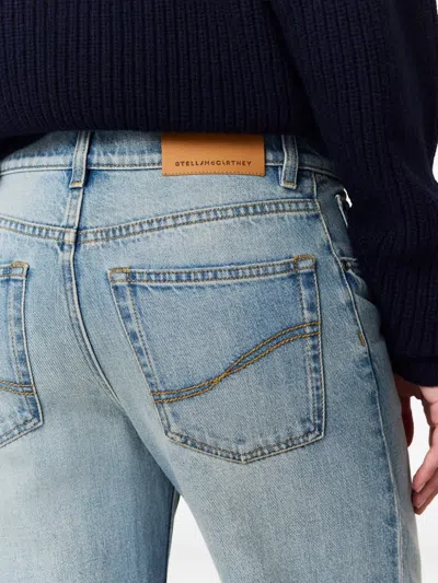 Stella Mccartney Distressed Patchwork Jeans In Blue