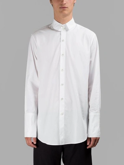 Ann Demeulemeester Patch Pocket Shirt In White