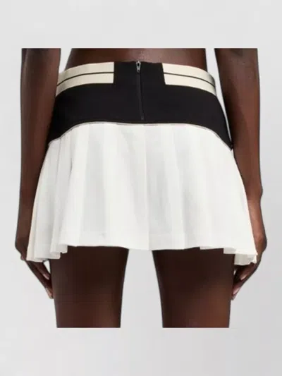 Palm Angels Logo Skirt Straight Cut Contrast Waistband In Multi