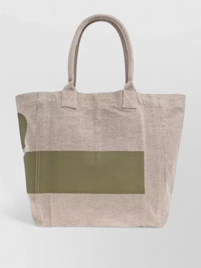 Isabel Marant Rectangular Beach Bag Top Handles Carry In Gray