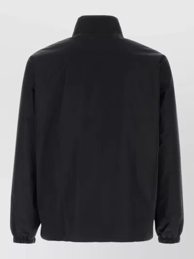 Jil Sander Polyester Jacket High Collar Elastic Cuffs In Black