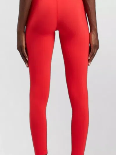 Palm Angels Logo Sport Leggings Elastic Waistband Stretch In Red