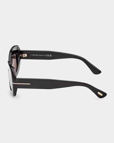 Tom Ford Islay 50mm Small Rectangular Sunglasses In Black