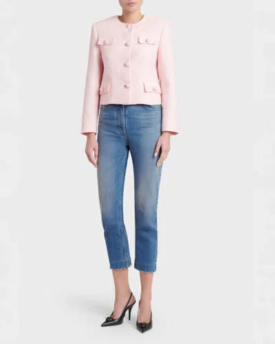 Valentino Button-front Jacket In Pink