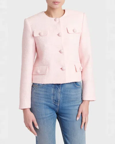 Valentino Button-front Jacket In Pink