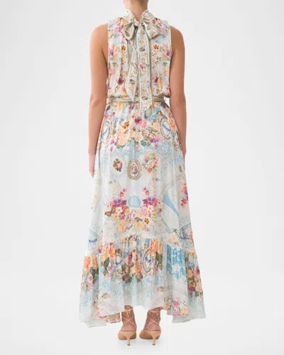 Camilla Necktie Dress With Elasticated Waist A Taste For Lace In Multi