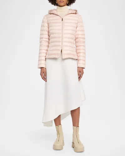 Moncler Igelhood Water-repellent Hooded Down Jacket In Pink