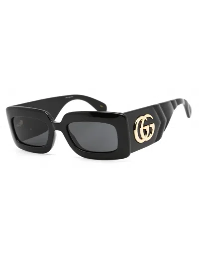 Gucci Oversized Rectangular Acetate Sunglasses In Black