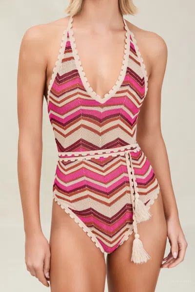 Devon Windsor Lilou Full-piece In Berry In Multi