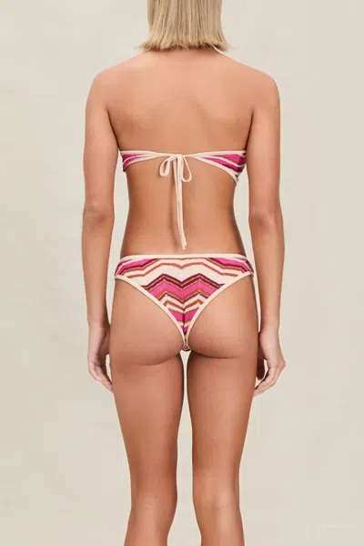 Devon Windsor Samira Bikini Top In Berry In Multi