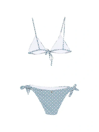 Max Mara Patterned Bikini Set In Blue