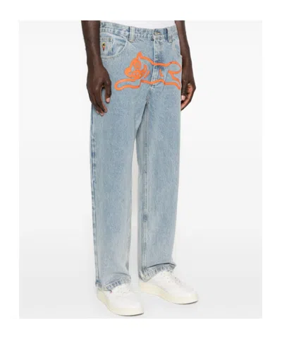 Icecream Belt Loop Jeans In Blue