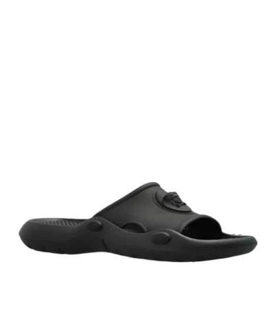 Versace Nettuno Medusa Head Open-toe Sliders In Black