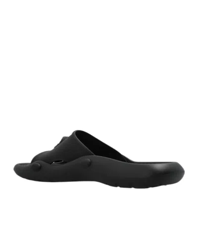 Versace Nettuno Medusa Head Open-toe Sliders In Black