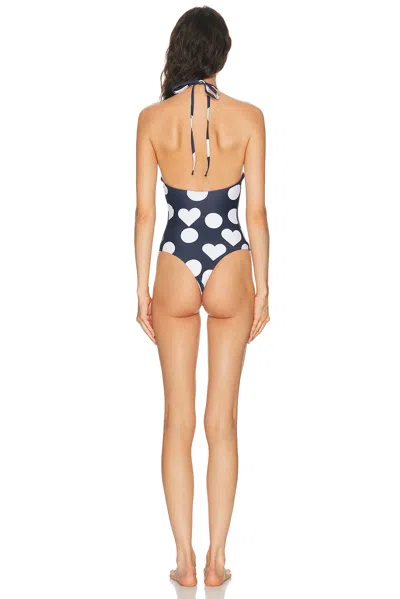 Jacquemus Le Maillot Bastide Polka Dot Swimsuit In Black