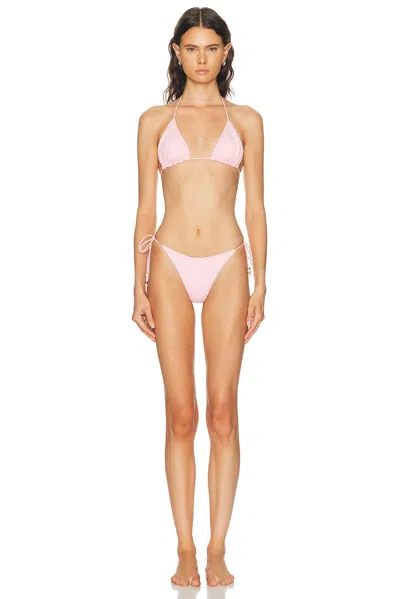 Jacquemus Le Bas De Plage Triangle Bikini Bottom In Pink