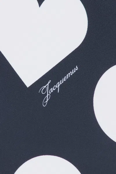 Jacquemus Le Maillot Bastide Polka Dot Swimsuit In Black