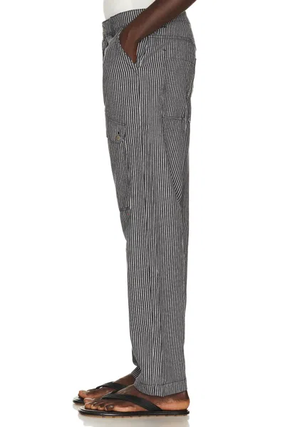 Gimaguas Brixton Stripe-pattern Cargo Pants In Blue