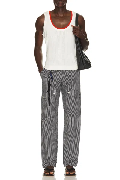 Gimaguas Brixton Stripe-pattern Cargo Pants In Blue