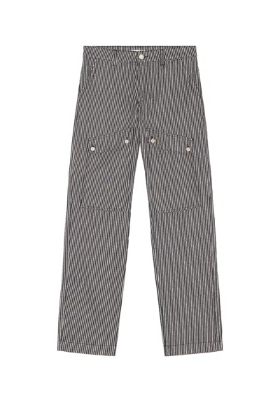 Gimaguas Brixton Stripe-pattern Cargo Pants In Blue