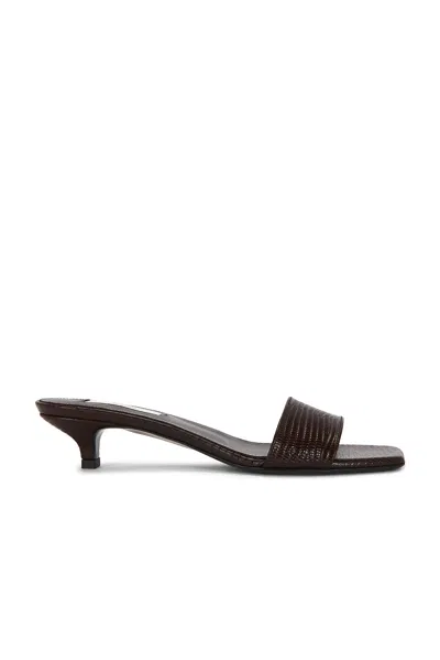 Totême Slim Lizard Embossed Bandeau Mule In Brown
