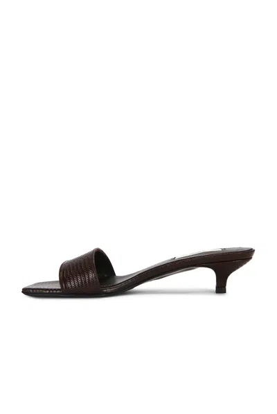 Totême Slim Lizard Embossed Bandeau Mule In Brown
