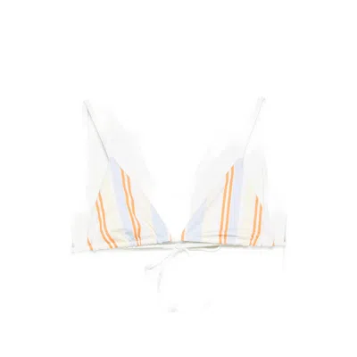Sir Striped Triangle Bikini Top In Neutral