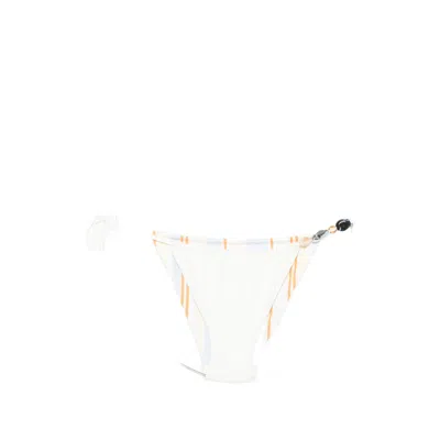 Sir Bead-embellished Striped Bikini Bottoms In White