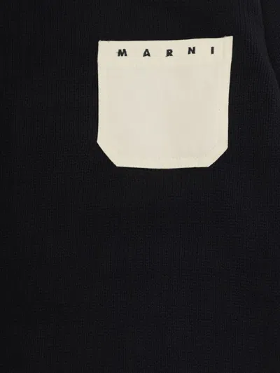 Marni Cotton Crew-neck Pullover In Black