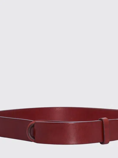Orciani Leather Nobuckle Belt In Brown