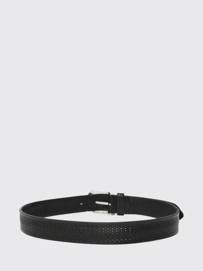 Orciani Perforated Leather Belt In Black