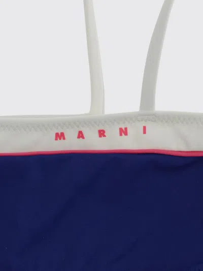Marni Logo-detail Bikini In Blue