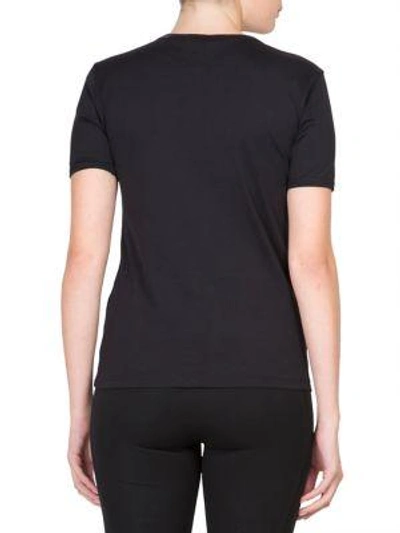 Shop Givenchy Flamingo Print Tee In Black