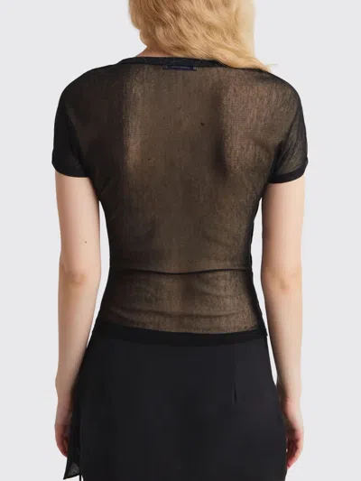 Paloma Wool Olimpia Sheer Mesh Short Top In Black