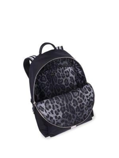 Shop Dolce & Gabbana Dj Applique Backpack In Black