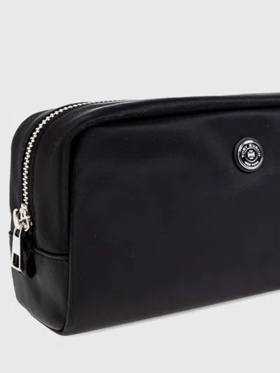 Tory Burch Rectangular Silk Nylon Blend Handbag Accessory In Black