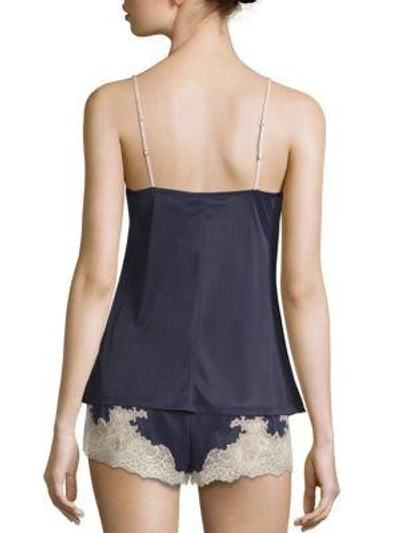 Shop Natori Sleepwear Enchant Camisole Pajamas In Navy