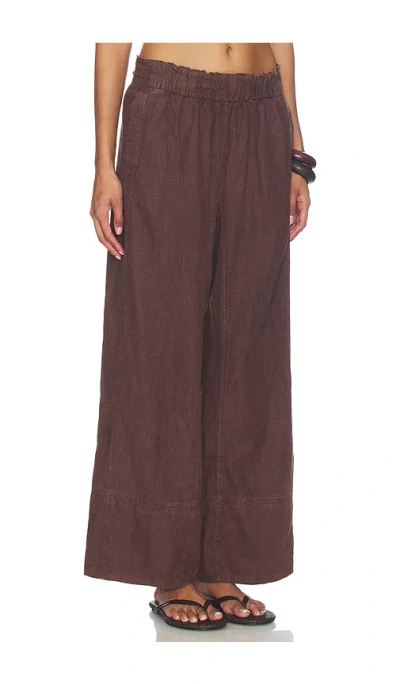 Free People Days End Linen Pull On In Brown