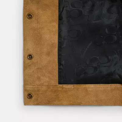 Coach Brain Dead Suede Strap Jacket In Brown
