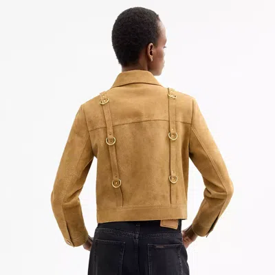 Coach Brain Dead Suede Strap Jacket In Brown