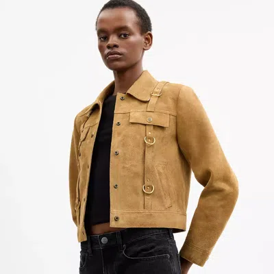 Coach Brain Dead Suede Strap Jacket In Brown