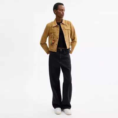 Coach Brain Dead Suede Strap Jacket In Brown